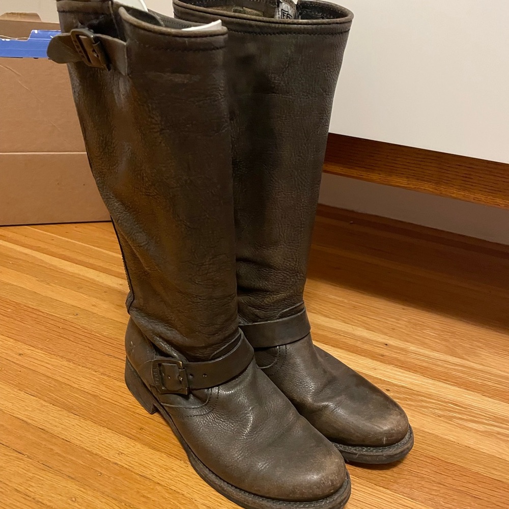 Frye dark gray boots
